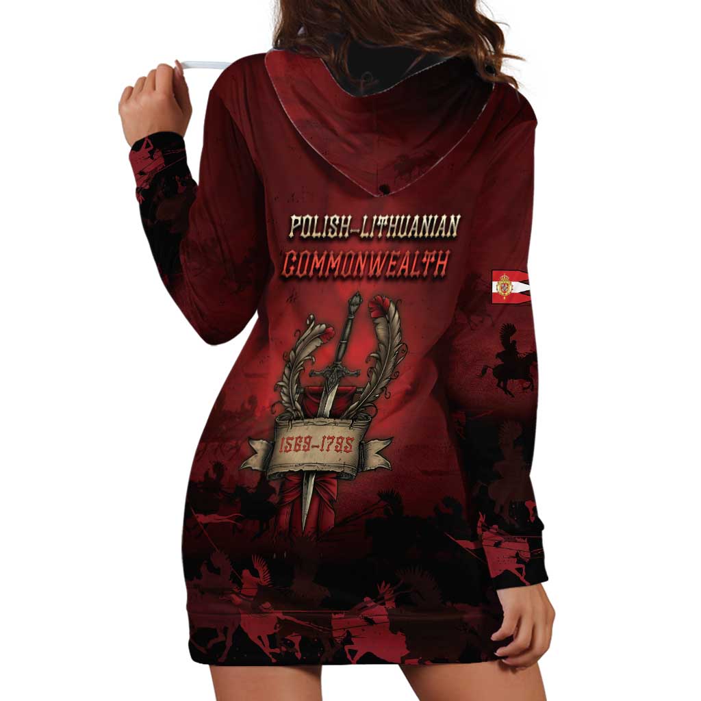 Polish Lithuanian Commonwealth Hoodie Dress Winged Hussar Warrior Battle Of Vienna