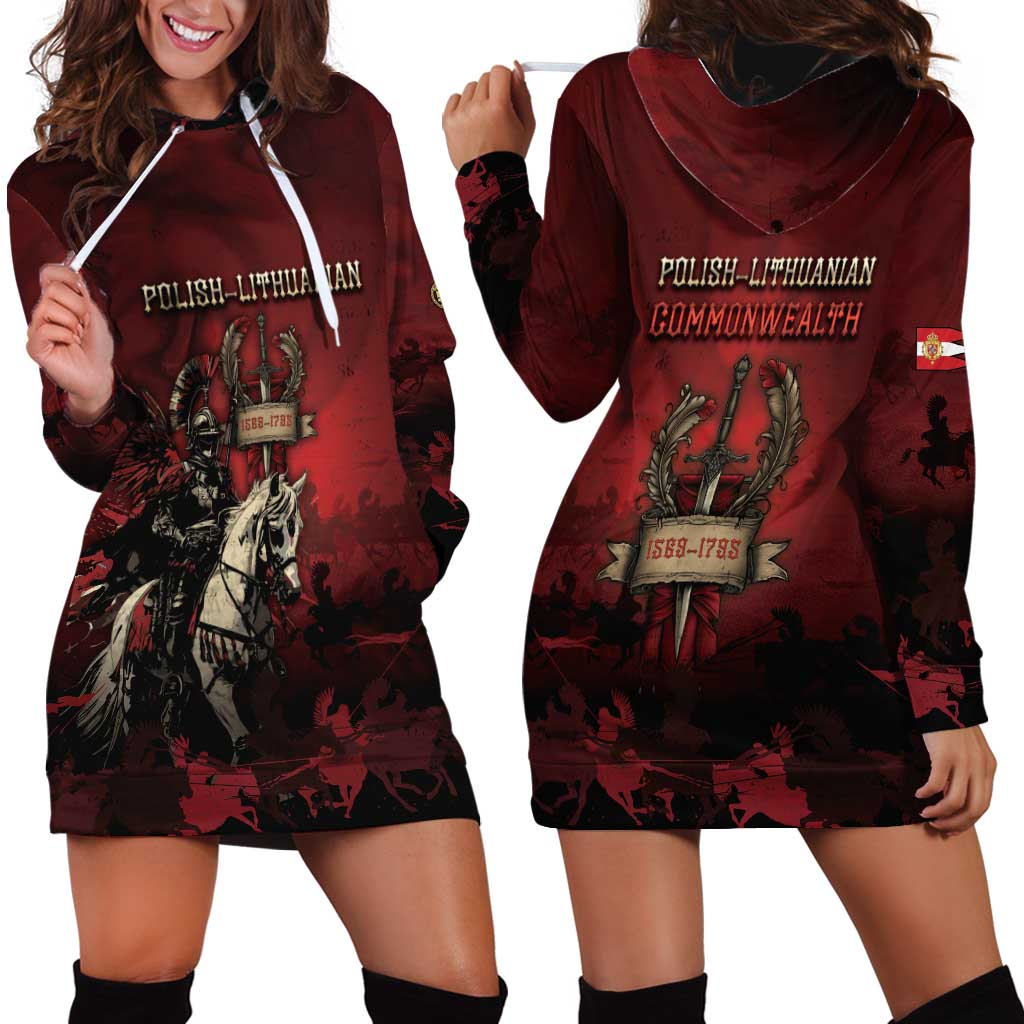 Polish Lithuanian Commonwealth Hoodie Dress Winged Hussar Warrior Battle Of Vienna