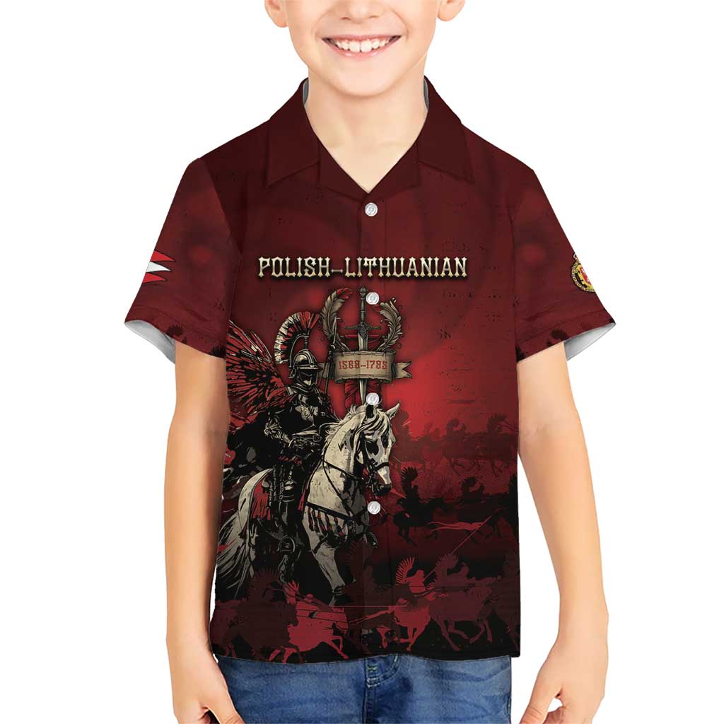 Polish Lithuanian Commonwealth Kid Hawaiian Shirt Winged Hussar Warrior Battle Of Vienna