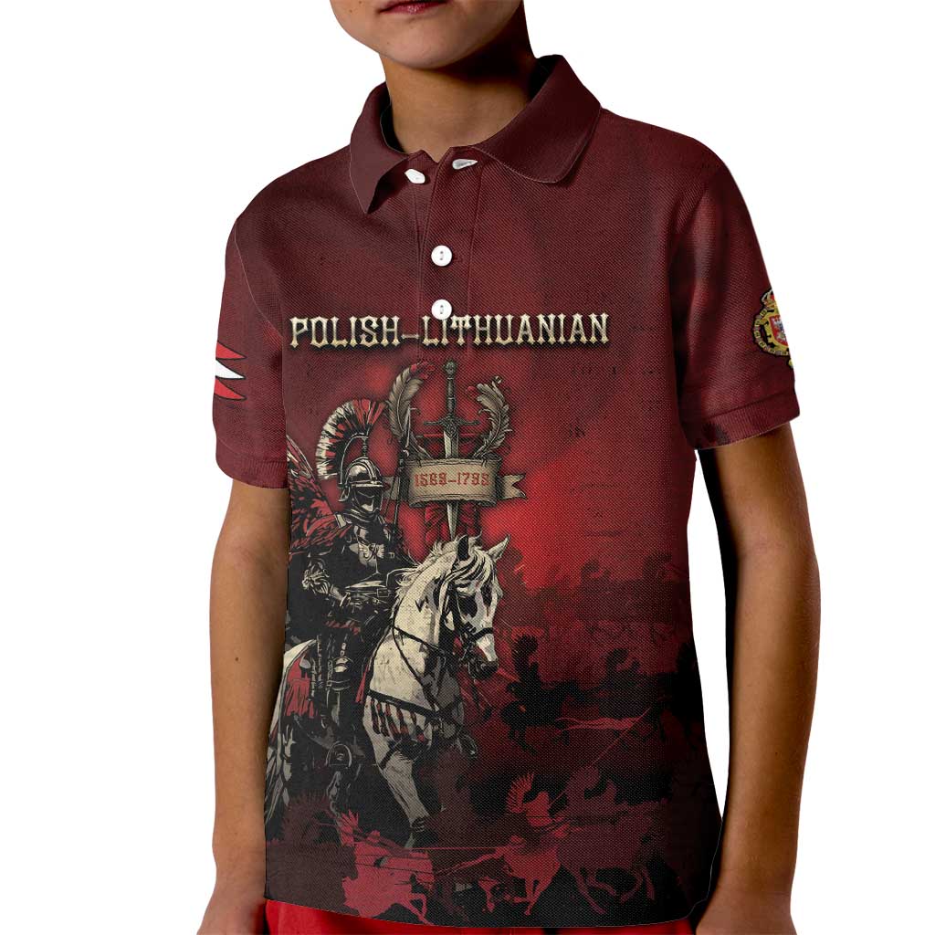 Polish Lithuanian Commonwealth Kid Polo Shirt Winged Hussar Warrior Battle Of Vienna