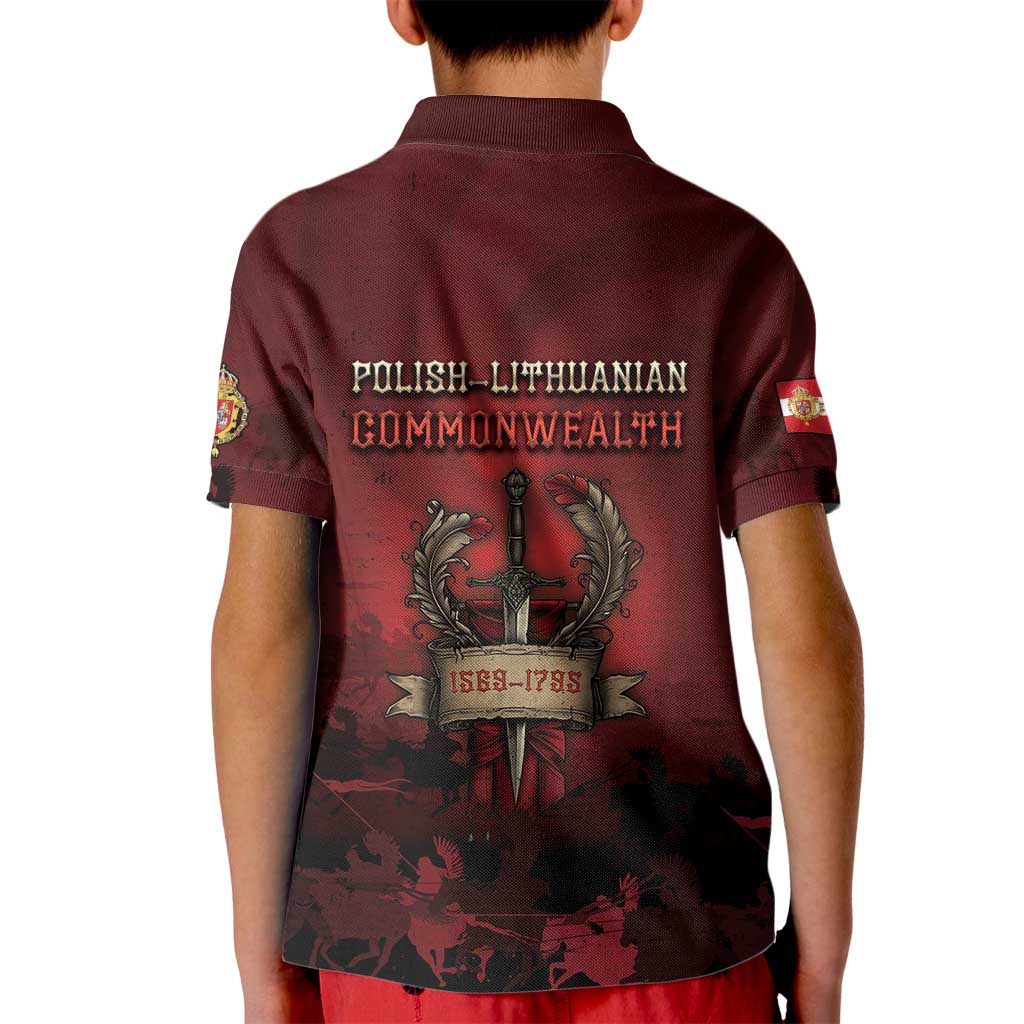 Polish Lithuanian Commonwealth Kid Polo Shirt Winged Hussar Warrior Battle Of Vienna