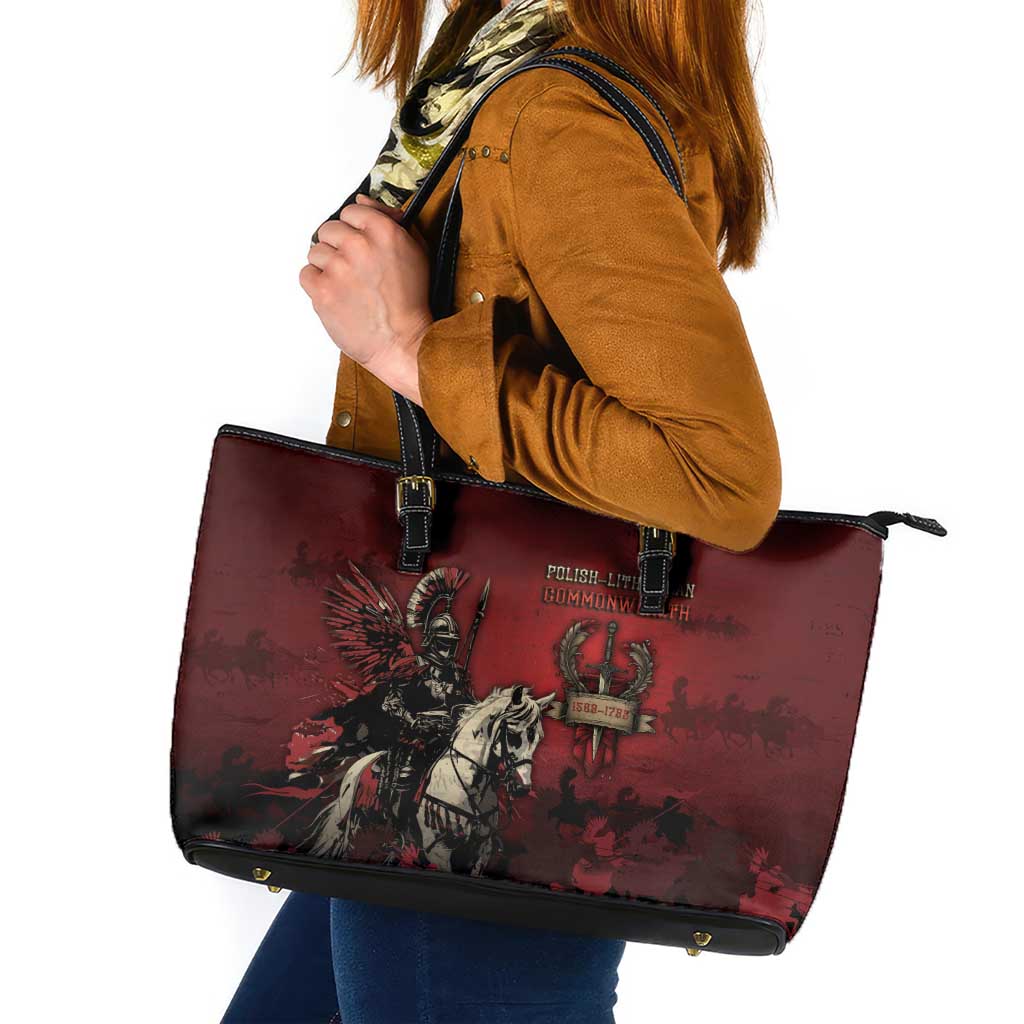 Polish Lithuanian Commonwealth Leather Tote Bag Winged Hussar Warrior Battle Of Vienna