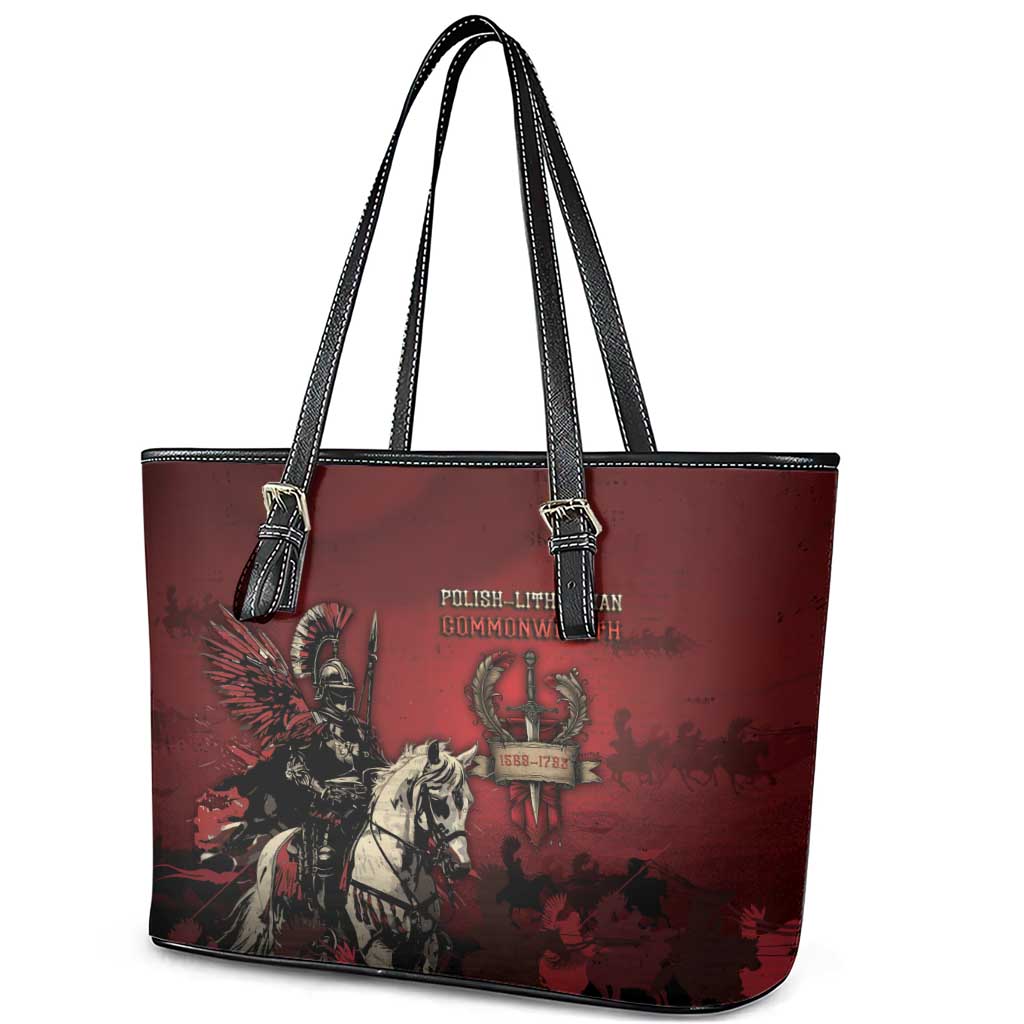 Polish Lithuanian Commonwealth Leather Tote Bag Winged Hussar Warrior Battle Of Vienna