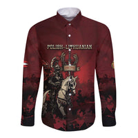 Polish Lithuanian Commonwealth Long Sleeve Button Shirt Winged Hussar Warrior Battle Of Vienna