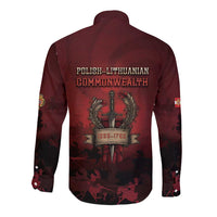 Polish Lithuanian Commonwealth Long Sleeve Button Shirt Winged Hussar Warrior Battle Of Vienna
