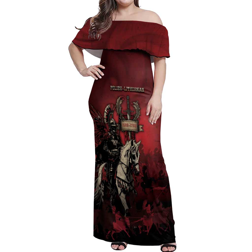 Polish Lithuanian Commonwealth Off Shoulder Maxi Dress Winged Hussar Warrior Battle Of Vienna