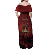Polish Lithuanian Commonwealth Off Shoulder Maxi Dress Winged Hussar Warrior Battle Of Vienna