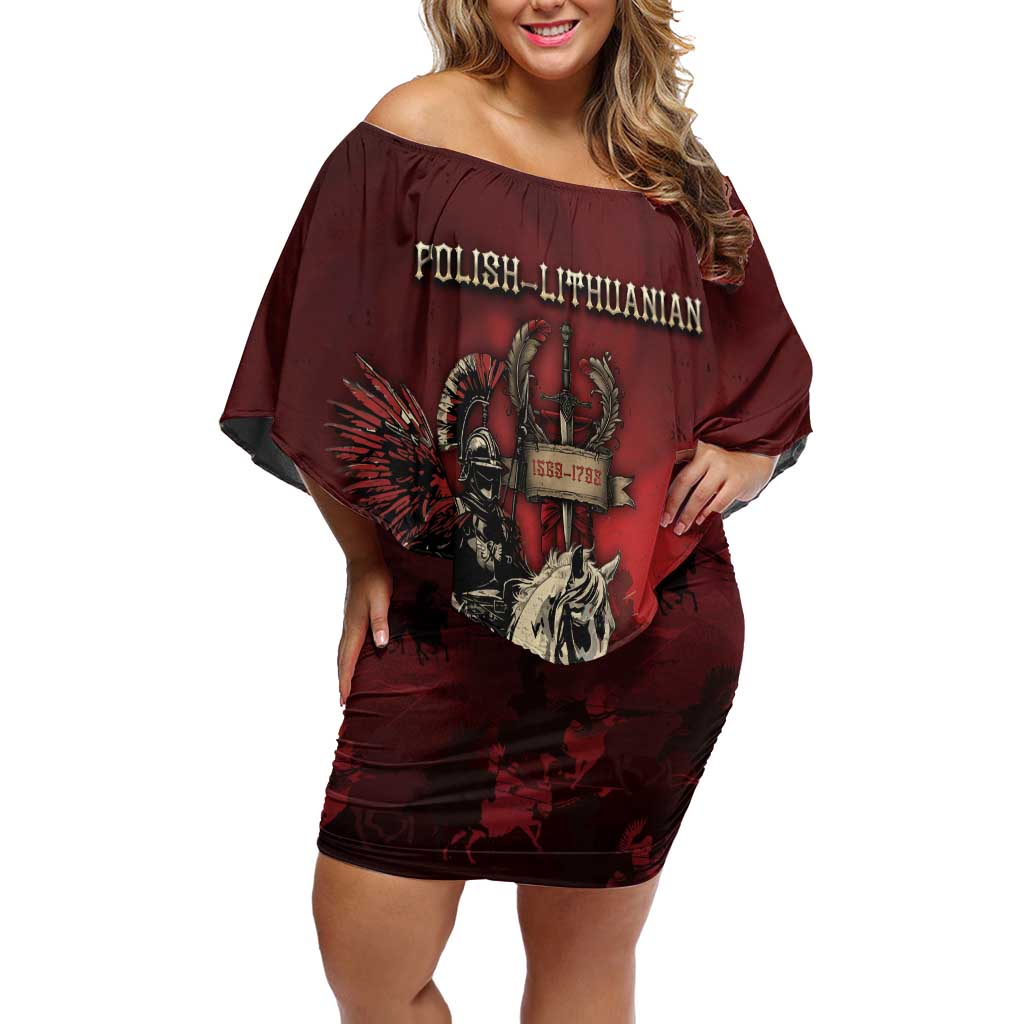 Polish Lithuanian Commonwealth Off Shoulder Short Dress Winged Hussar Warrior Battle Of Vienna