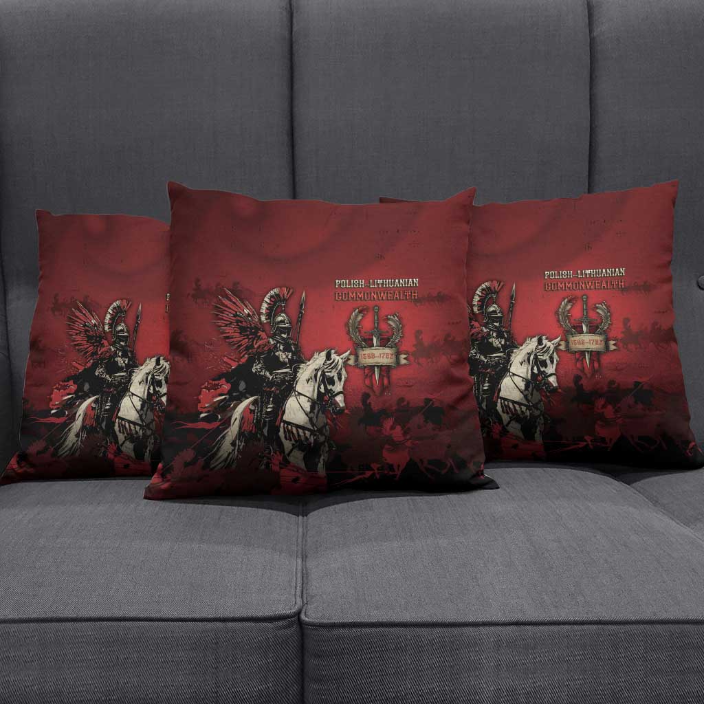 Polish Lithuanian Commonwealth Pillow Cover Winged Hussar Warrior Battle Of Vienna