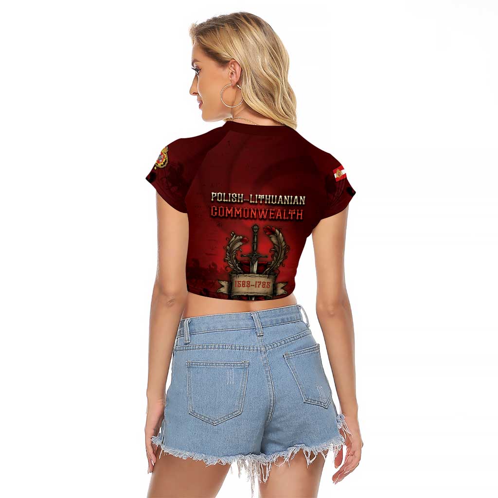 Polish Lithuanian Commonwealth Raglan Cropped T Shirt Winged Hussar Warrior Battle Of Vienna