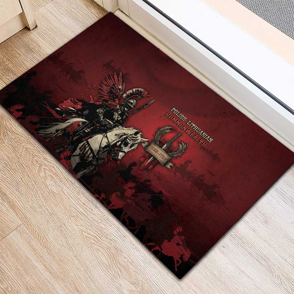 Polish Lithuanian Commonwealth Rubber Doormat Winged Hussar Warrior Battle Of Vienna