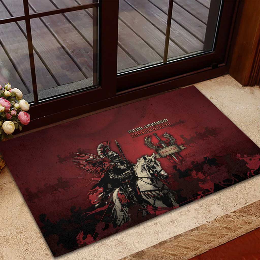 Polish Lithuanian Commonwealth Rubber Doormat Winged Hussar Warrior Battle Of Vienna