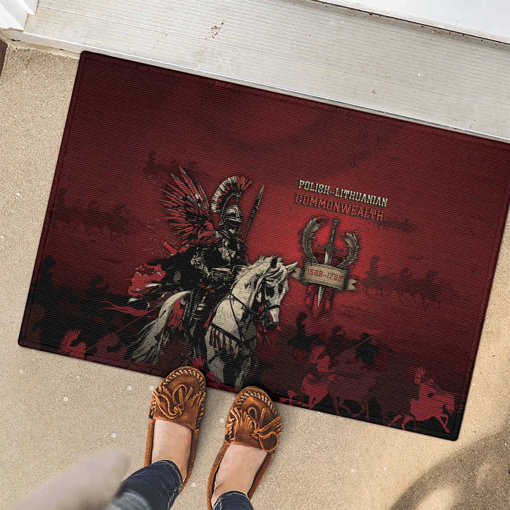 Polish Lithuanian Commonwealth Rubber Doormat Winged Hussar Warrior Battle Of Vienna