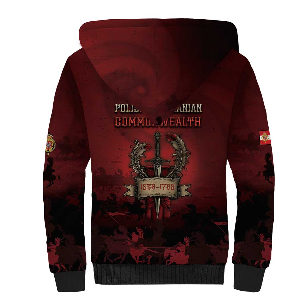 Polish Lithuanian Commonwealth Sherpa Hoodie Winged Hussar Warrior Battle Of Vienna