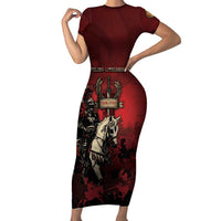 Polish Lithuanian Commonwealth Short Sleeve Bodycon Dress Winged Hussar Warrior Battle Of Vienna