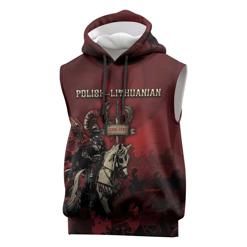 Polish Lithuanian Commonwealth Sleeveless Hoodie Winged Hussar Warrior Battle Of Vienna