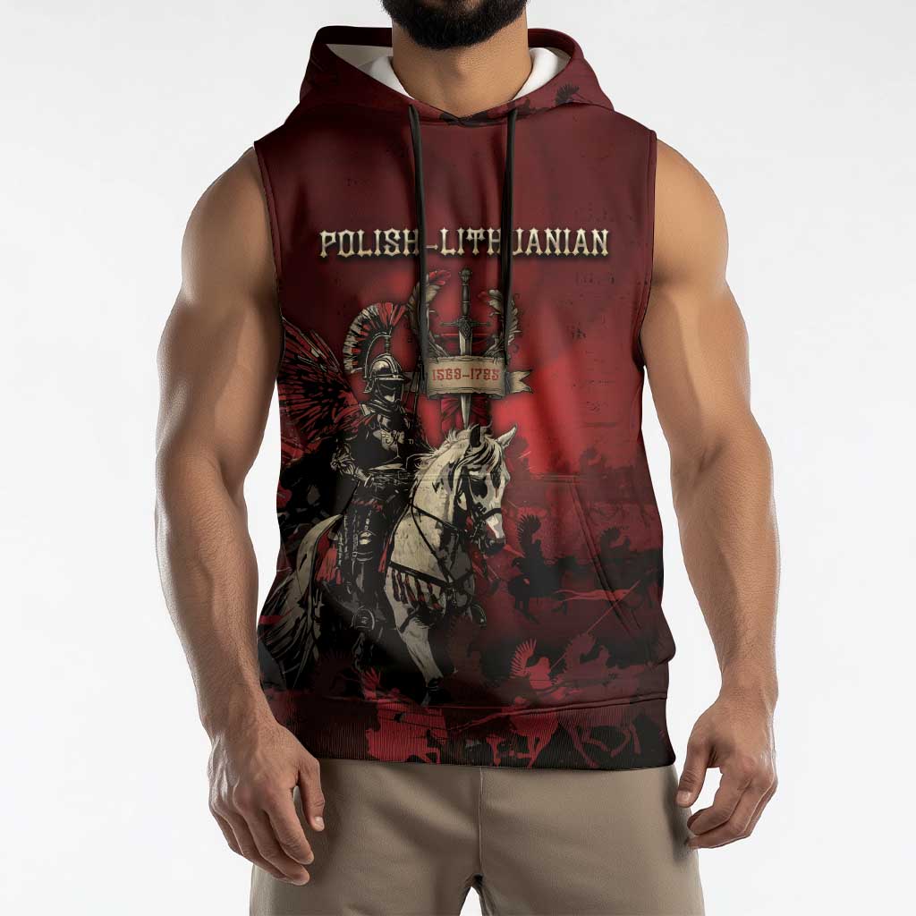 Polish Lithuanian Commonwealth Sleeveless Hoodie Winged Hussar Warrior Battle Of Vienna