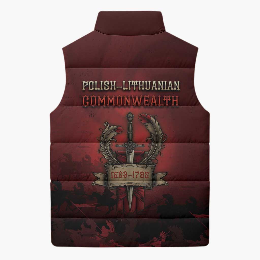 Polish Lithuanian Commonwealth Sleeveless Puffer Jacket Winged Hussar Warrior Battle Of Vienna