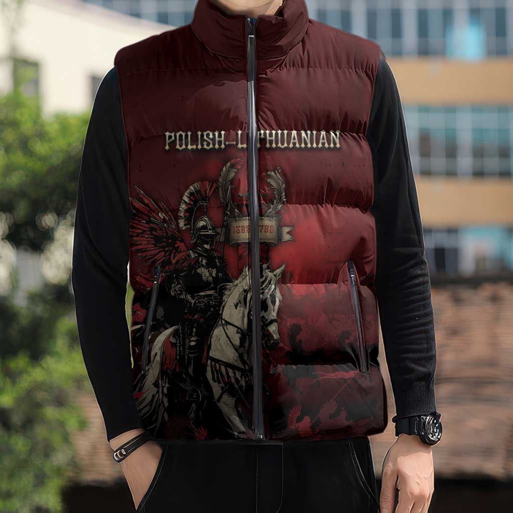 Polish Lithuanian Commonwealth Sleeveless Puffer Jacket Winged Hussar Warrior Battle Of Vienna