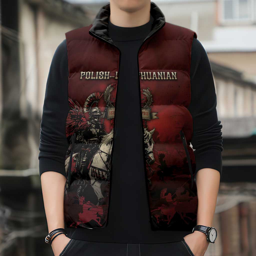 Polish Lithuanian Commonwealth Sleeveless Puffer Jacket Winged Hussar Warrior Battle Of Vienna