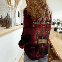 Polish Lithuanian Commonwealth Women Casual Shirt Winged Hussar Warrior Battle Of Vienna