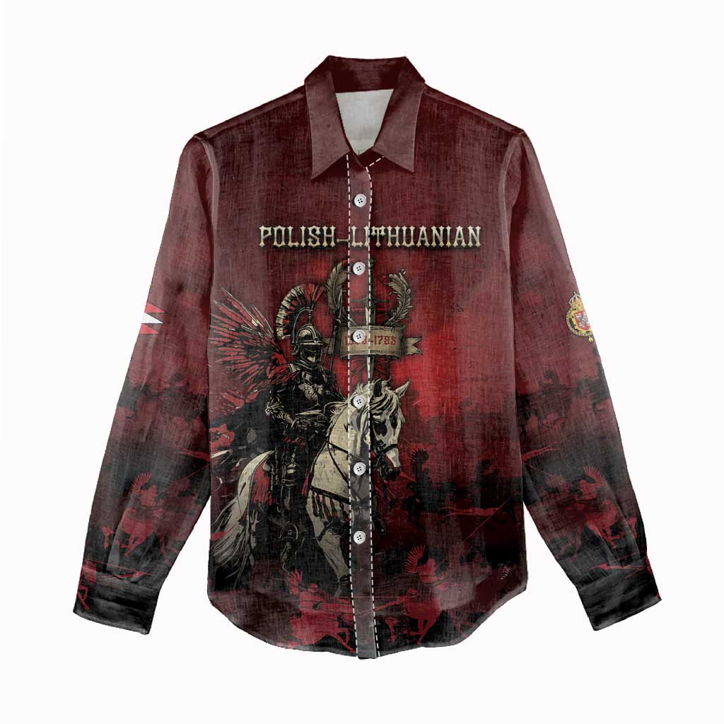 Polish Lithuanian Commonwealth Women Casual Shirt Winged Hussar Warrior Battle Of Vienna