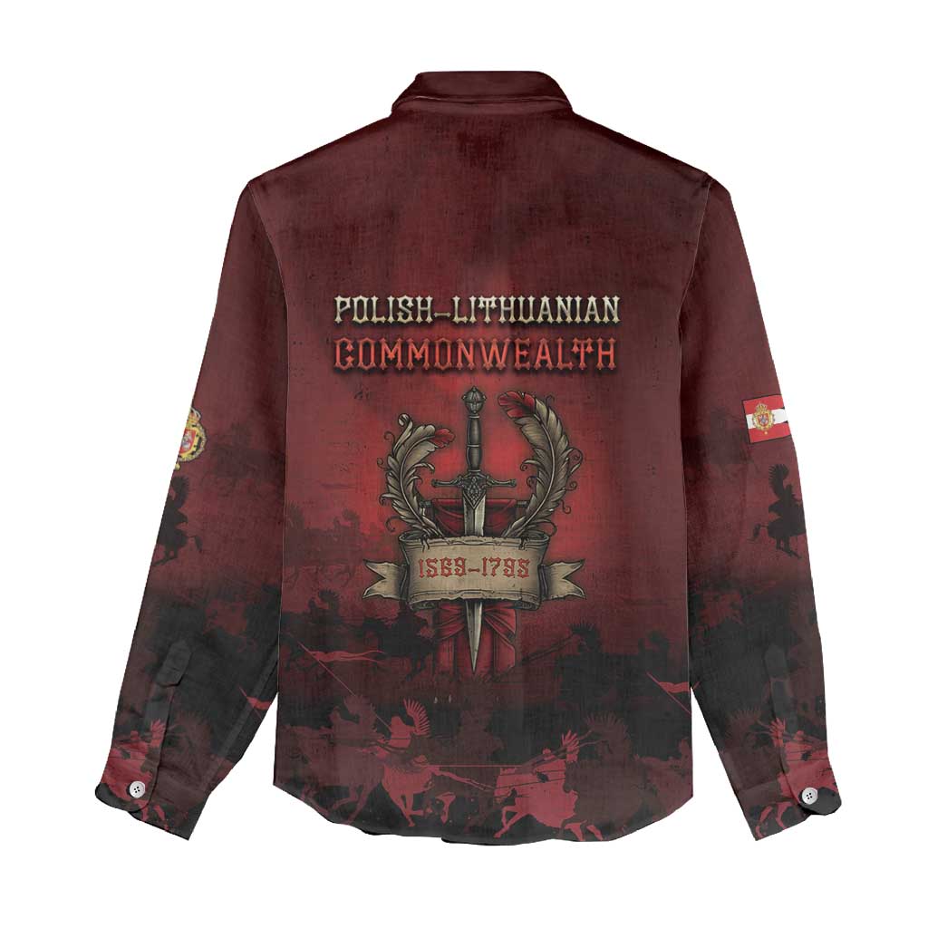 Polish Lithuanian Commonwealth Women Casual Shirt Winged Hussar Warrior Battle Of Vienna