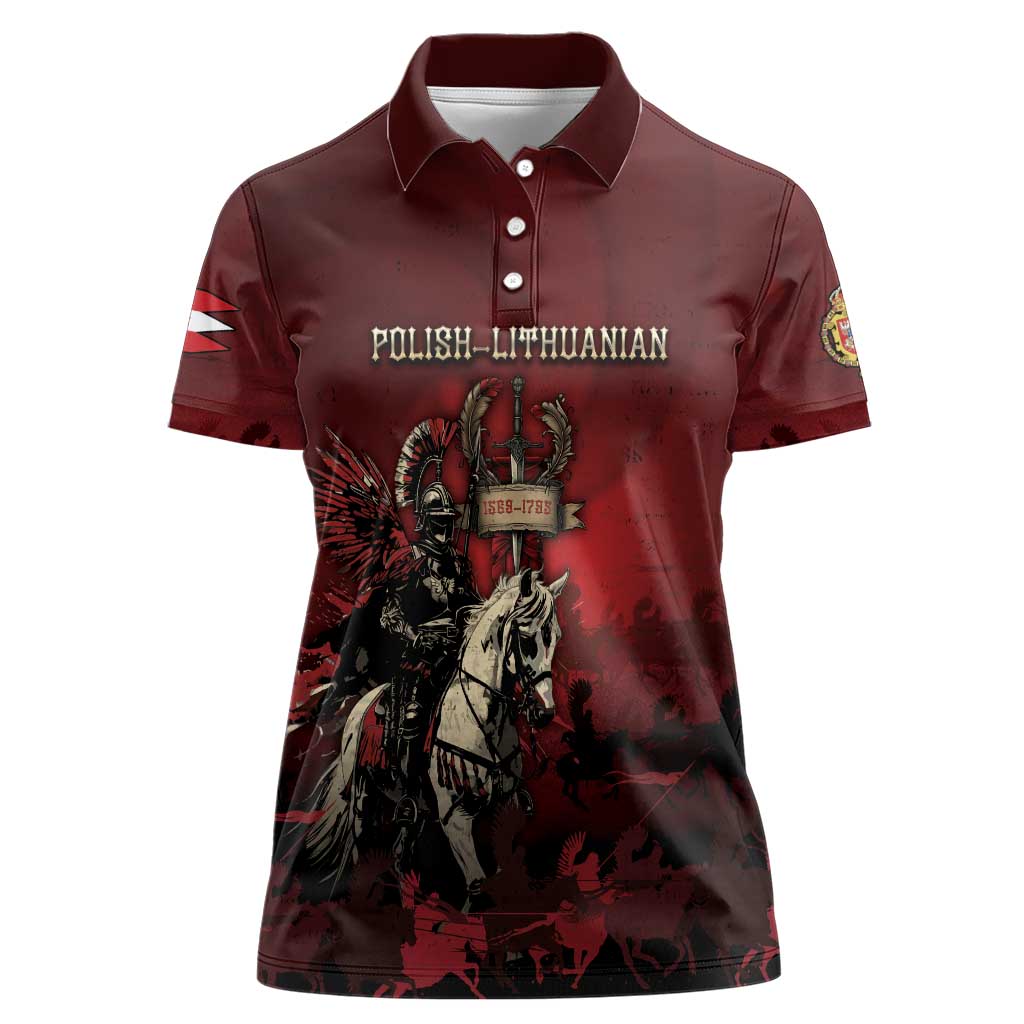 Polish Lithuanian Commonwealth Women Polo Shirt Winged Hussar Warrior Battle Of Vienna