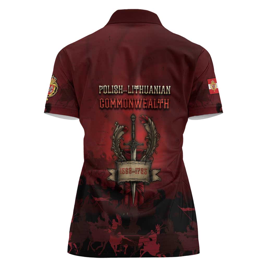 Polish Lithuanian Commonwealth Women Polo Shirt Winged Hussar Warrior Battle Of Vienna