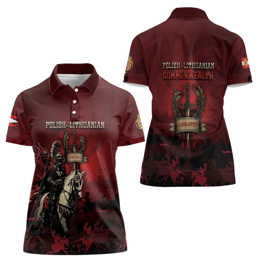 Polish Lithuanian Commonwealth Women Polo Shirt Winged Hussar Warrior Battle Of Vienna