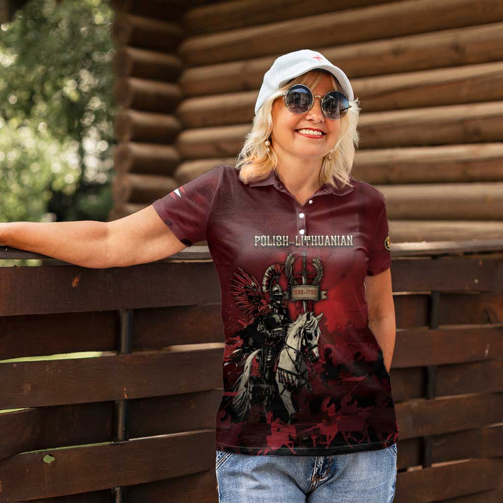Polish Lithuanian Commonwealth Women Polo Shirt Winged Hussar Warrior Battle Of Vienna