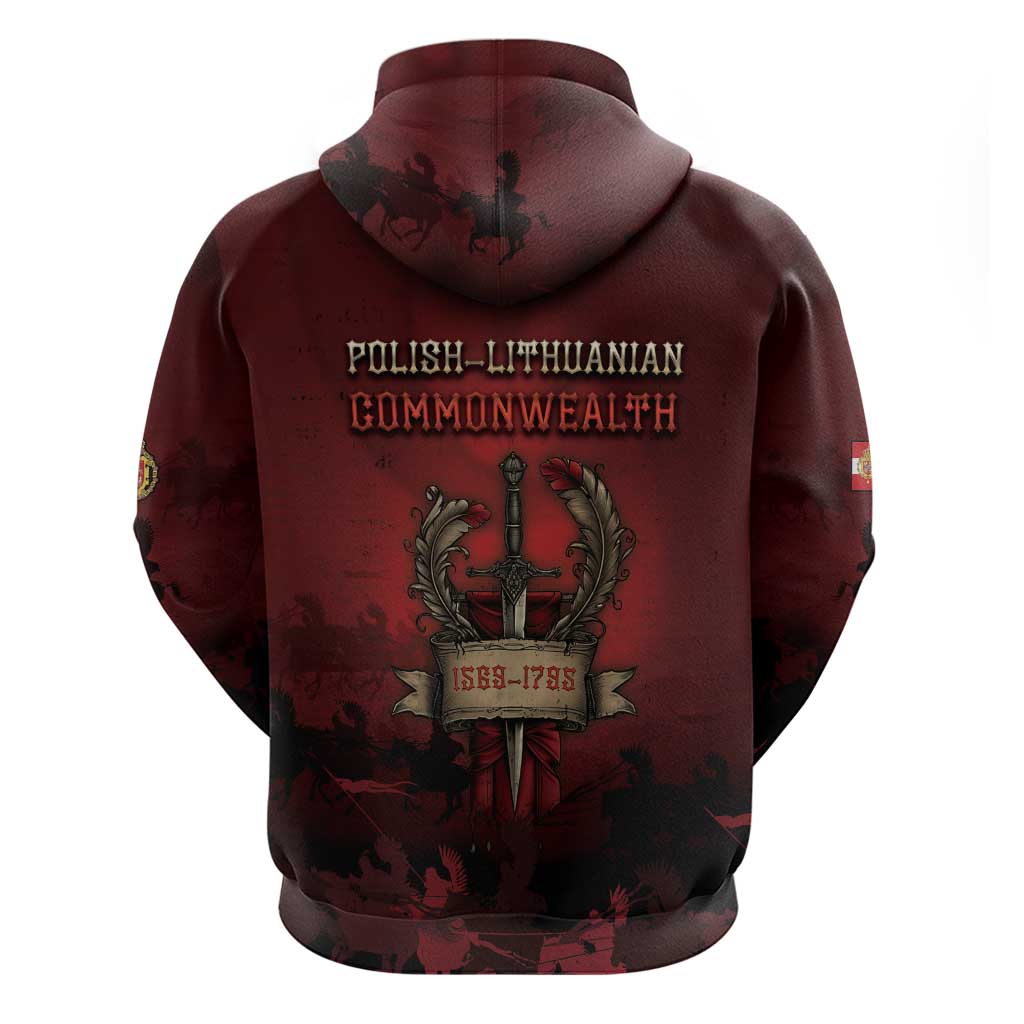 Polish Lithuanian Commonwealth Zip Hoodie Winged Hussar Warrior Battle Of Vienna