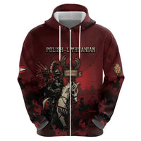 Polish Lithuanian Commonwealth Zip Hoodie Winged Hussar Warrior Battle Of Vienna