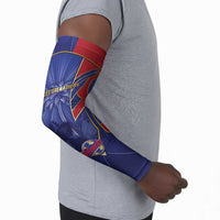 Custom Afro-Haitians Football Arm Sleeves Haitian Palm Tree Unique Style