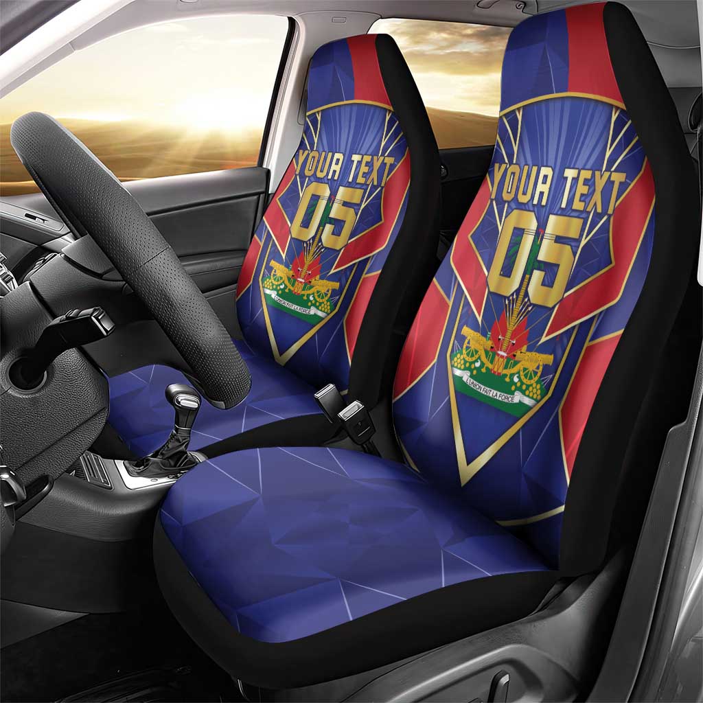 Custom Afro-Haitians Football Car Seat Cover Haitian Palm Tree Unique Style