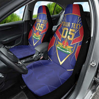 Custom Afro-Haitians Football Car Seat Cover Haitian Palm Tree Unique Style