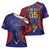 Custom Afro-Haitians Football Cross Shoulder Shirt Haitian Palm Tree Unique Style