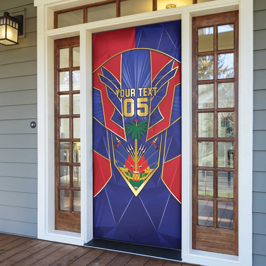 Custom Afro-Haitians Football Door Cover Haitian Palm Tree Unique Style