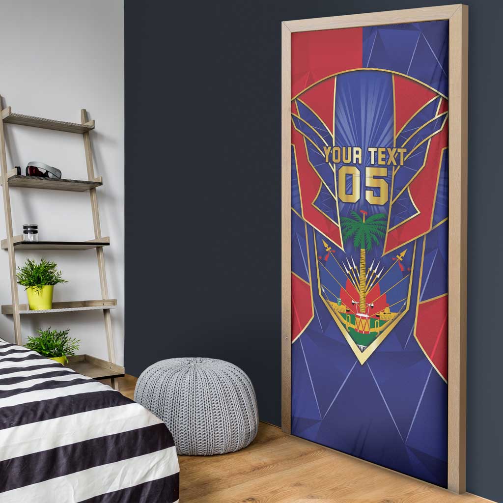 Custom Afro-Haitians Football Door Cover Haitian Palm Tree Unique Style