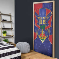 Custom Afro-Haitians Football Door Cover Haitian Palm Tree Unique Style
