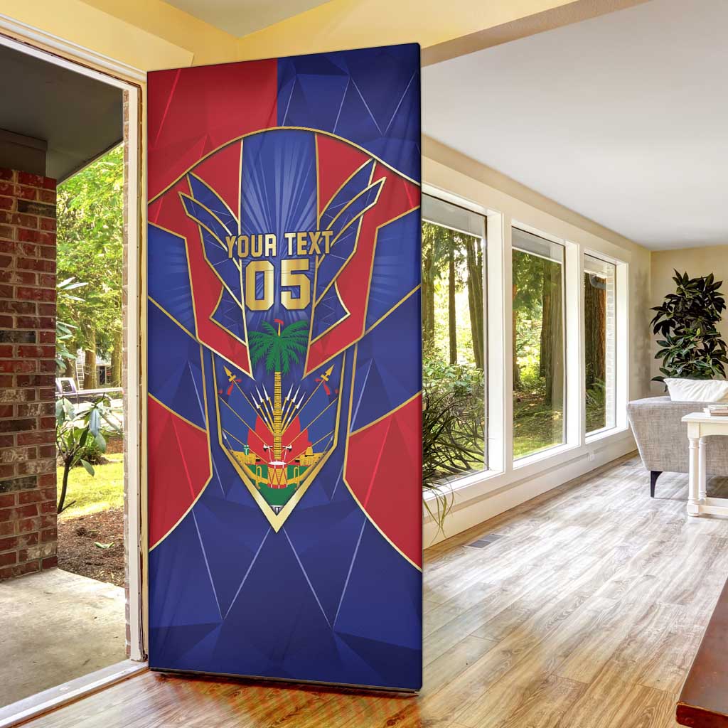 Custom Afro-Haitians Football Door Cover Haitian Palm Tree Unique Style