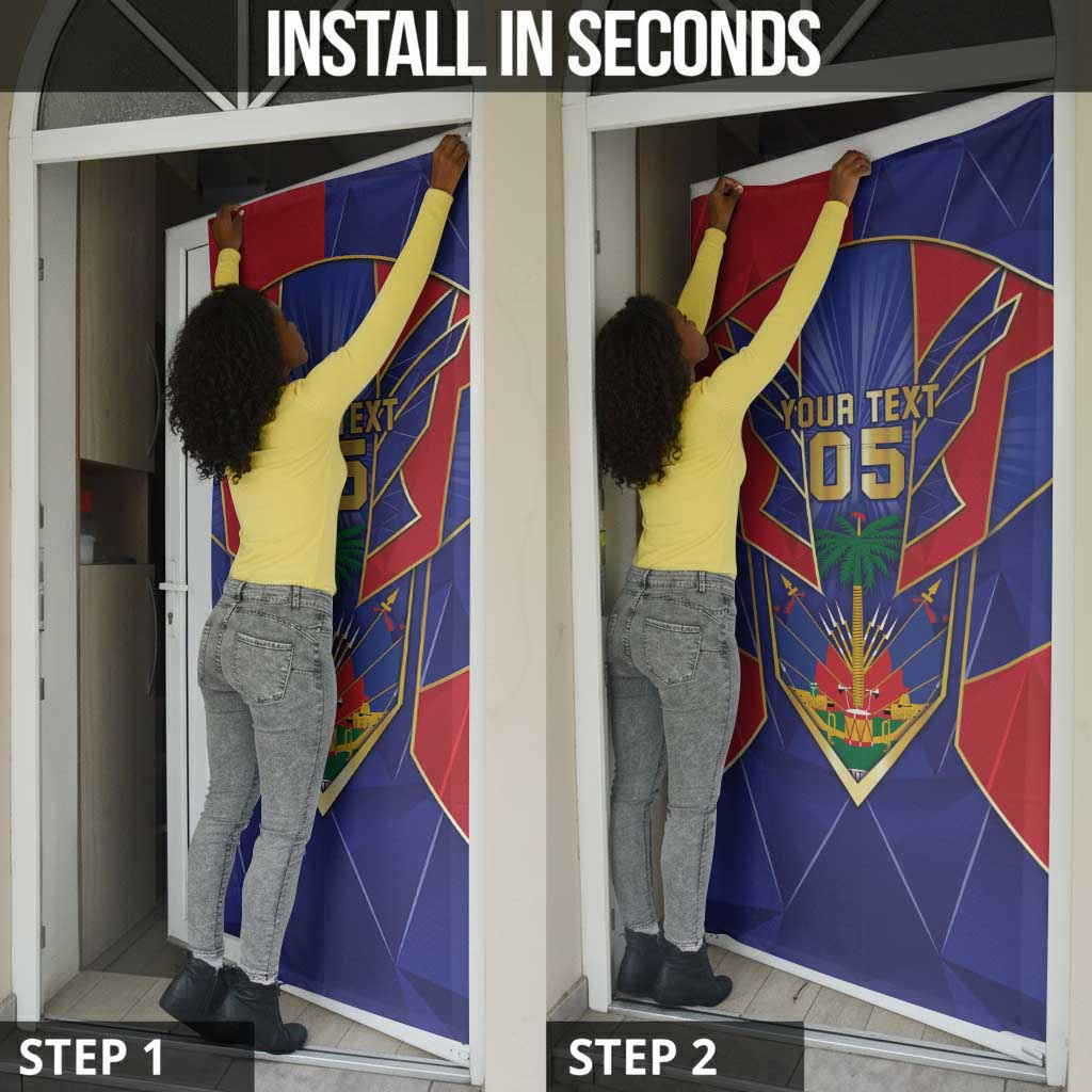 Custom Afro-Haitians Football Door Cover Haitian Palm Tree Unique Style