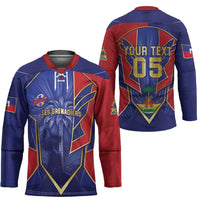 Custom Afro-Haitians Football Hockey Jersey Haitian Palm Tree Unique Style