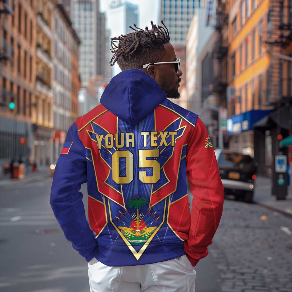 Custom Afro-Haitians Football Hoodie Haitian Palm Tree Unique Style