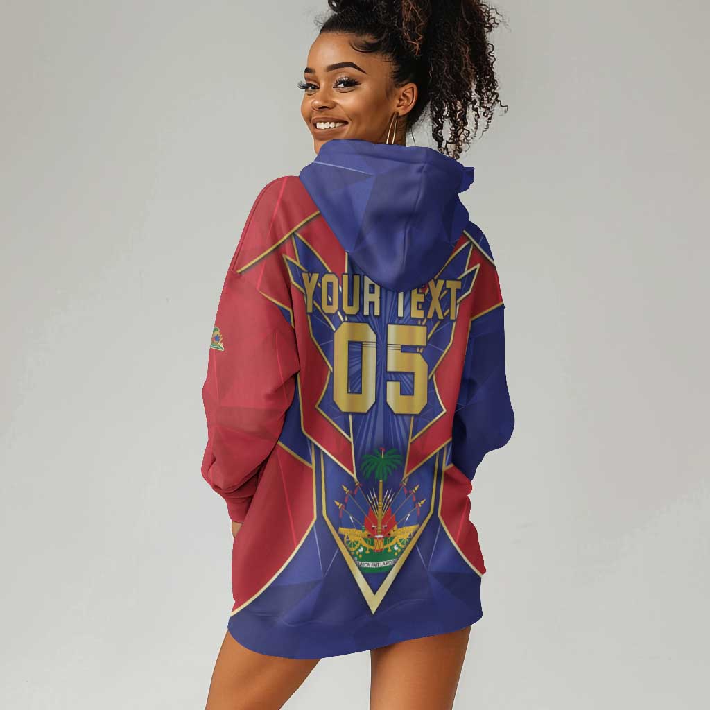 Custom Afro-Haitians Football Hoodie Dress Haitian Palm Tree Unique Style