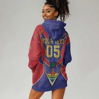 Custom Afro-Haitians Football Hoodie Dress Haitian Palm Tree Unique Style