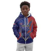 Custom Afro-Haitians Football Kid Hoodie Haitian Palm Tree Unique Style