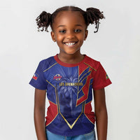 Custom Afro-Haitians Football Kid T shirt Haitian Palm Tree Unique Style