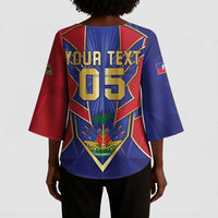 Custom Afro-Haitians Football Kimono Sleeve Blouse Haitian Palm Tree Unique Style