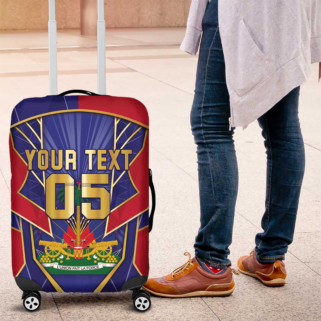 Custom Afro-Haitians Football Luggage Cover Haitian Palm Tree Unique Style